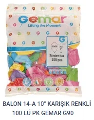 BALON KARIŞIK RENKLİ 100LÜ