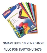 RULO FON KARTONU 50X70 CM 10 RENK SMART KIDS