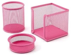 METAL KALEMLİK 3LÜ PEMBE TEMAT