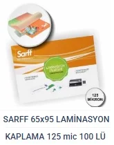 LAMİNASYON KAPLAMA 65X95 125 MIC 100LÜ SARFF