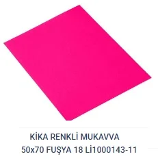 RENKLİ MUKAVVA 50X70 18Lİ FUŞYA KİKA