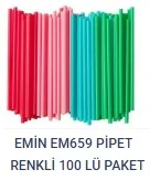 PİPET RENKLİ 100 LÜ PAKET EMİN