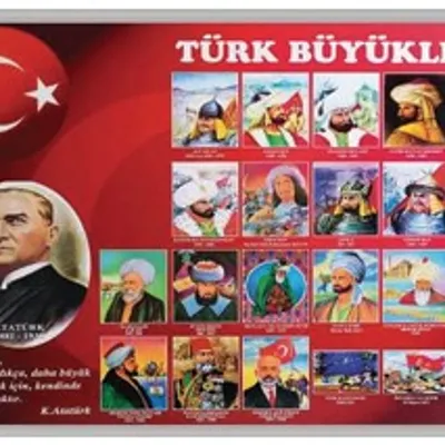 TÜRK BÜYÜKLERİ ALÜMİNYUM ÇERÇEVE