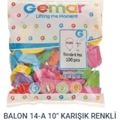 BALON KARIŞIK RENKLİ 100LÜ