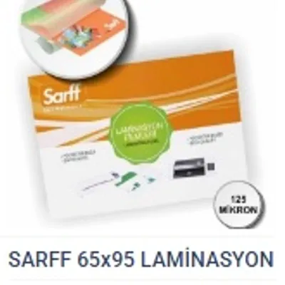 LAMİNASYON KAPLAMA 65X95 125 MIC 100LÜ SARFF