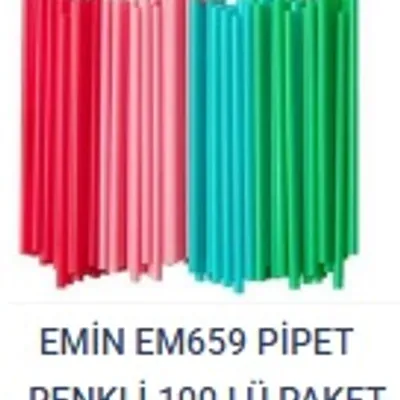 PİPET RENKLİ 100 LÜ PAKET EMİN